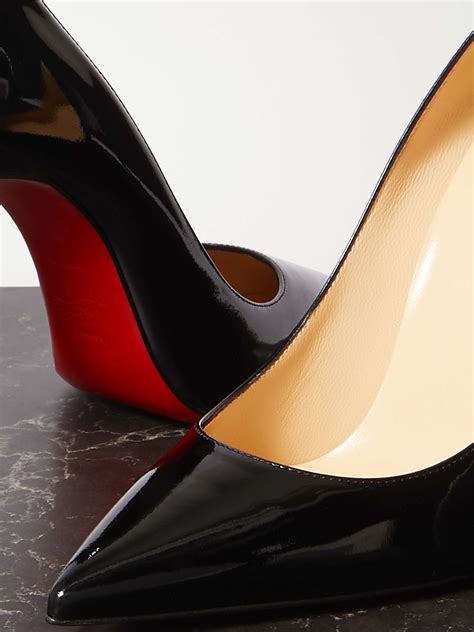 louboutin kate 100 patent leather pump.